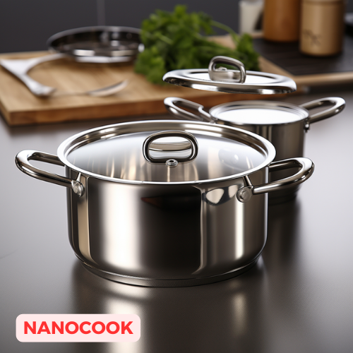 Nồi lẩu 3 đáy Nanocook HB-24LC1 (size 24cm) Tương thích bếp từ