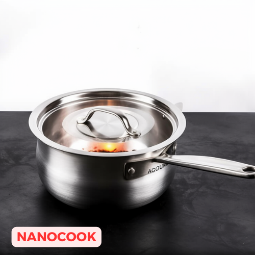Quánh inox 3 đáy Nanocook 16-18-20cm HB16N1-Q3D (Tương thích bếp từ)